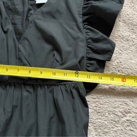 NWT Abercrombie & Fitch Black Flutter Sleeve Tiered Mini Dress Women's Size‎ S - Picture 6 of 7